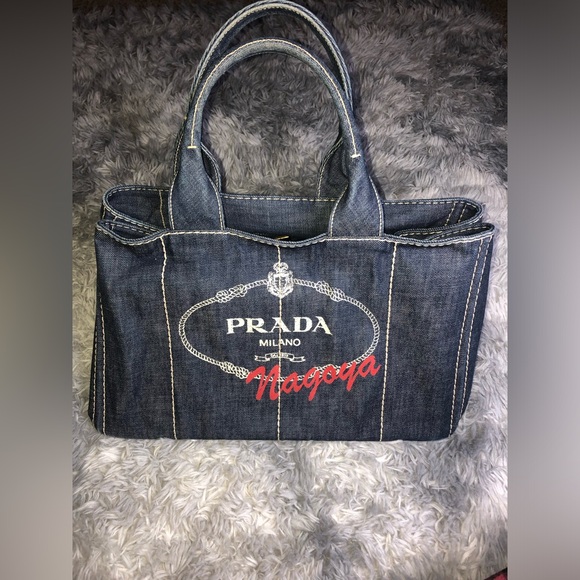 Prada Blue Denim Tote Bag - Picture 1 of 10